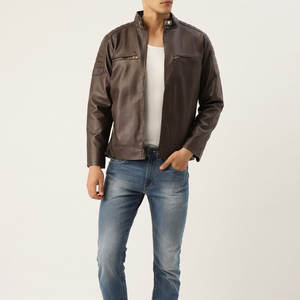 Veste en cuir pour homme sur mesure en gros, manches longues, vêtements de rue, veste en cuir pour homme - Product Image 4