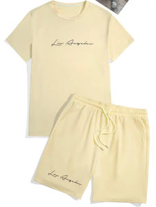 ชุดกางเกงขาสั้นผ้าฟลีซระบายอากาศได้ดีแห้งเร็วพิมพ์ลาย2ชิ้น - Product Image 4