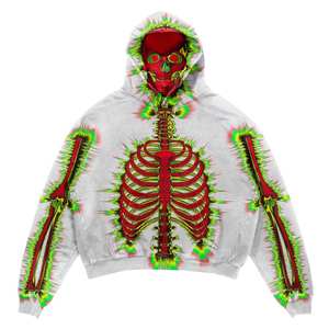 Sudaderas con capucha recortadas lavadas con ácido para hombre personalizadas, sudaderas con hombros caídos de gran tamaño, ropa de calle pesada Vintage, Sudadera con capucha en blanco para hombre - Product Image 3