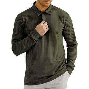 Soft Stretch <b>Mens</b> Rib Polo <b>Shirt</b> for Smooth Daylong Comfort Featuring Contemporary Fit Ideal for Versatile Casual Styling - Product Image 6