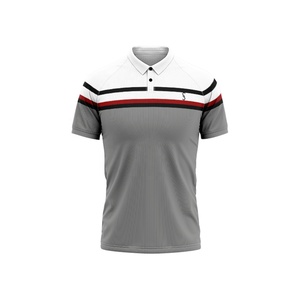 Ropa deportiva personalizada de secado rápido para hombre para polos, tejido de rendimiento de poliéster 100% tejido con patrón impreso por sublimación - Product Image 1