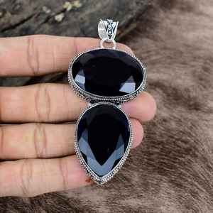 Handmade Lab Created Amethyst Fashion Pendant 925 Sterling Silver Necklace Top Grade Quality IGI Certified India Artisan <b>Gift</b> - Product Image 1