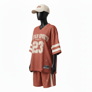 Ensemble court léger en maille pour femme, tissu polyester GSM, tricot respirant, design à panneaux latéraux, impression de logo personnalisé, ensembles pour femme 100% coton - Product Image 4