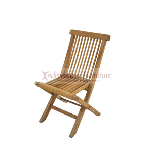 Vente en gros de chaise pliante en bois de teck naturel Design moderne minimaliste pour enfants Meubles pour enfants - Product Image 1