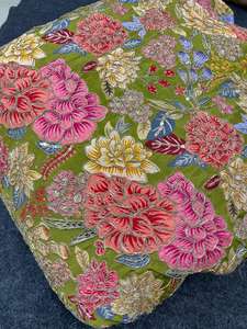 Top Rated Pure Crepe Flower Woven Dyed Breathable Eco-Friendly Fabric Heavy Embroidered Position Print Natural <b>Textile</b> Home - Product Image 3