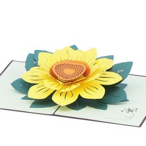 Carte de vœux 3D pop-up, collection de fleurs, cartes de vœux 3D, cartes de vœux faites à la main, carte de vœux 3D pop-up, carte de vœux 3D - Product Image 2