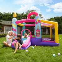 Château gonflable Doctor Dolphin avec toboggan pour enfants, idéal pour les fêtes d'anniversaire, en tissu Oxford, capacité 135 kg, OEM/ODM, en stock