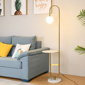 Venta caliente en forma de U mejor mesa de té de mármol Pantalla de vidrio esmerilado sala de estudio dormitorio Luz de piso led a precios razonables - Product Image 3