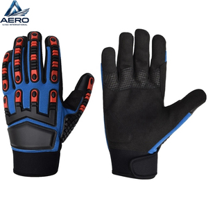 Guantes Mecánicos de Primera Calidad para Protección en Trabajos Industriales, de Cuero y Neopreno, con Protección TPR Resistente a Impactos - Product Image 1