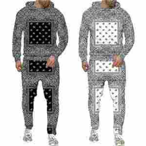 ชุดวอร์มพิมพ์ลายแบบซับลิเมชันสำหรับผู้ชายเนื้อผ้านุ่ม100% ผ้าคอตตอน2 1กันรอยยับแห้งเร็วสินค้ามาใหม่สำหรับฤดูหนาว - Product Image 2