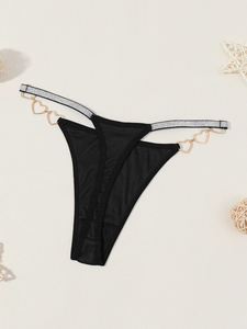 Culottes string côtelées fines et sans coutures taille haute pour femmes, sous-vêtements extensibles en nylon doux, lingerie invisible quotidienne - Product Image 5