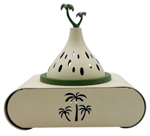 Quemador de Incienso Bakhoor de Diseño Árabe Moderno, Tapa con Forma de Palmera Verde, Mabkhara, Porta Incienso Oud de Oriente Medio, Decorativo, para Regalo, Uso Doméstico - Product Image 1