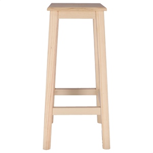 WELL HOME Sgabello da Bar Alto Quadrato in Legno con Finitura Verniciata 32x32x70 cm - Product Image 3