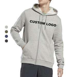 Sweat à capuche réversible pour homme 2025, tissage inversé, contraste coton et polaire, fermeture éclair, personnalisable, surpiqûres - Product Image 4