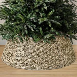 Festive Noel <b>Tree</b> <b>Base</b> Cover Wholesale Seagrass Collars <b>for</b> <b>Christmas</b> Winter Holiday Decorations - Product Image 3