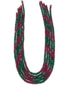 สร้อยคอลูกปัดสีแดงโอนิกซ์เครื่องประดับหินกึ่งมีค่าสีแดงสีเขียวลูกปัดทำด้วยมือเครื่องประดับโอนิกซ์ - Product Image 3