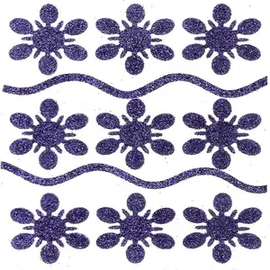 Rounded Pattern Dark Navy Blue Christmas Easy To Remove Painless Temporary Skin Friendly No Harm Tattoo Sticker Free Sample