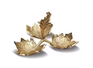 ถาดทองแดงลายดอกไม้และผลไม้ที่ออกแบบให้มีลายนูนจานเสิร์ฟ3ส่วนสำหรับตกแต่งงานแต่งงาน - Product Image 2