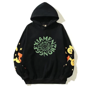 Men's Clothing Top Quality Heavyweight Puff Print Hoodies Tracksuits 100% Cotton Sweatshirts <b>Streetwear</b> - Product Image 4
