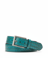 Ceinture en cuir de vache véritable 100% embossée façon croco, faite à la main, boucle en cuivre, nouveau design, haute résistance, durable, vintage