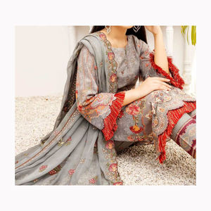 Traje Salwar indio pakistaní de alta calidad para mujer con manga completa Kameez Net Fabric Wedding Party Wear al por mayor para adultos - Product Image 3