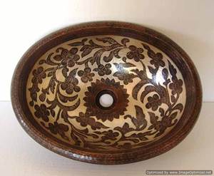 Fregadero redondo martillado de cobre elegante atractivo, último diseño clásico de lujo, decoración, fregadero de Metal de cobre para proveedores mayoristas - Product Image 4