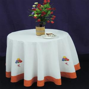 Nappe brodée décor à la maison fantaisie carreaux rayé conception personnalisée 100% coton lin tissé fabrication en gros - Product Image 3