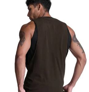 Débardeur d'été sans manches pour homme 100 % coton, fitness, gym, course à pied, séchage rapide, respirant, protection UV, écologique, uni, décontracté - Product Image 4