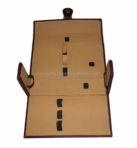 Estuche de almacenamiento duradero de cepillos y kits de cosméticos de cuero genuino con bolsa de cosméticos con logotipo personalizado - Product Image 3