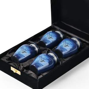 Wholesale Price Customized High Quality Metal Cremation <b>Keepsake</b> Urns Funeral Urns Burial <b>Keepsake</b> for Ashes With Velvet <b>Box</b> - Product Image 1