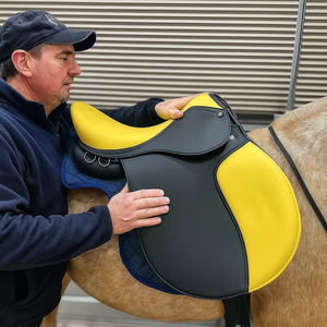 Silla de Montar de Cuero Premium para Caballos, Cómoda para Montar |   Accesorios Duraderos para Caballos, Silla de Salto, ARMANDIOUS INDUSTRIES - Product Image 1