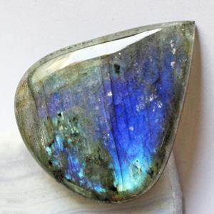 Labradorita Azul Natural de Primera Calidad, 66 Quilates, Corte Pera, Cabujón de 37x30x8 mm, Gema Suelta Grande para Joyería - Product Image 2