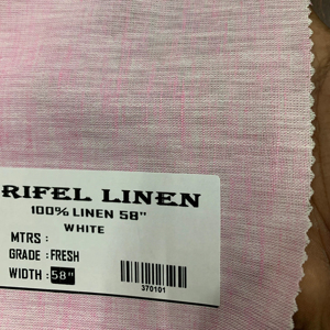 Tela de lino Raifel de calidad de exportación India Ancho 58 para hombres y damas Tela de camisa usada para venta de exportación - Product Image 1