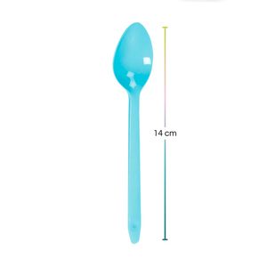 1 kg biodegradabile 14cm blu/rosa/giallo usa e getta cucchiai per gelato ecologici compostabili per uso domestico - Product Image 2