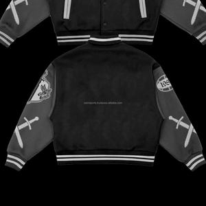 Veste universitaire vierge pour hommes vente en gros veste bombardier Letterman pour université veste universitaire pour hommes - Product Image 3