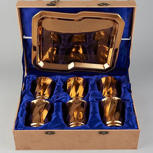 ชุดแก้วและถาดเหล็กตกแต่งสุดหรู (ชุดละ7ชิ้น) - Product Image 1