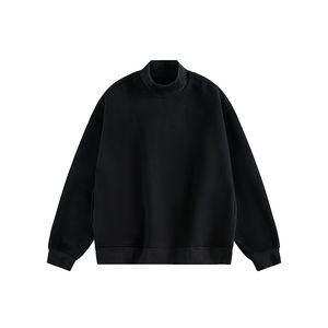 Sudadera de Cuello Alto de Algodón Grueso para Mujer, Personalizada, Extra Grande, Ecológica, Estilo Casual de Invierno, Larga - Product Image 1