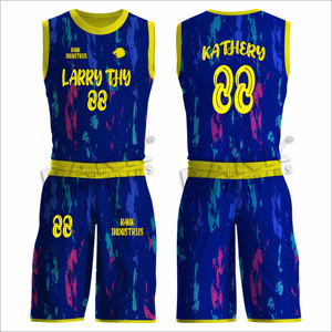 Uniforme de basket-ball unisexe avec maillot et short imprimés de logo personnalisé pour l'entraînement et les jeux - Product Image 1