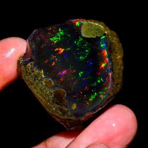 Opale éthiopienne naturelle multi feu de qualité étonnante Walo couleur de feu brut pierres précieuses en vrac faisant des bijoux pendentif en or grossiste de bijoux - Product Image 2