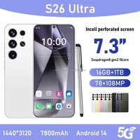 Venta al por Mayor de Fábrica, Teléfono Celular 5G Android 13 con Doble SIM, Pantalla HD de 7.3 Pulgadas, S26 Ultra, 8000 mAh, 108 MP, con Envío Gratuito