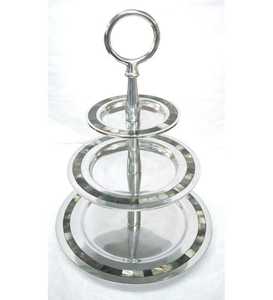 Soporte de pastel de acero inoxidable tipo plegado soporte de pastel de diseño moderno 2024 superventas 2024 herramientas de cocina - Product Image 2