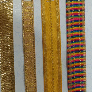 Dentelle de ruban de Satin raffinée pour les robes de soirée Designer Tops Saris traditionnels Qualité d'exportation disponible dans un emballage en vrac - Product Image 1