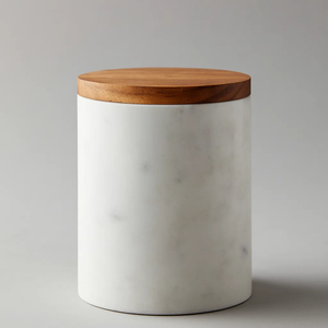 Custom Design Marble <b>Candle</b> Vessels <b>Jar</b> <b>with</b> <b>Lid</b> Luxury Marble <b>Candle</b> Holder for Home Decoration Handmade Wholesale Supply - Product Image 1