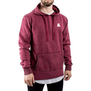 Nouveau hiver lavage à l'acide blanc pull à capuche pour hommes coupe régulière 100% coton polaire respirant et séchage rapide cordon capuche - Product Image 1