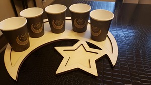 Bandeja de cristal de estrella y luna con diseño elegante perfecto para Ramadán Iftar servir fechas dulces y exhibición de mesa festiva - Product Image 5