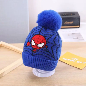Fabricantes de gorros personalizados con estampado de araña y Pompón en diferentes colores para niños - Product Image 2