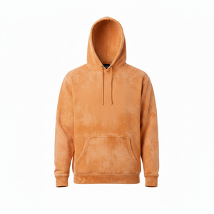 <b>Men's</b> Hooded Fleece Sweatshirt Solid Color Pocket Casual Autumn Wear Regular Fit 100% Cotton Knitted <b>Pullover</b> - Product Image 5