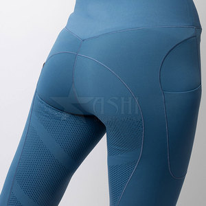 Leggings équestres OEM de haute qualité pour femmes culottes avec logo personnalisé vente en gros de pantalons serrés en polyester élasthanne - Product Image 5