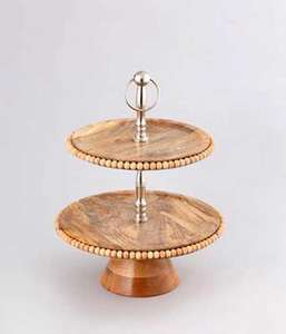 ขาตั้งเค้กไม้เนื้อแข็ง สำหรับโรงแรม ร้านอาหาร งานวันเกิด จานเค้กทรงกลม ขาตั้งเค้กสำหรับงานแต่งงาน ผลิตภัณฑ์ตกแต่งงานแต่งงาน ขาตั้งเค้ก - Product Image 2