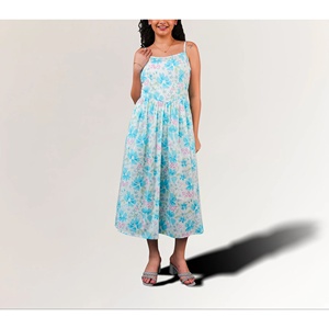 Vestido Midi Floral de Algodón para Mujer, Diseño Personalizado, Estilo Gótico Informal, Tallas XS-5XL, Transpirable, Cintura Natural, para el Día a Día o para Salir de Fiesta - Product Image 2